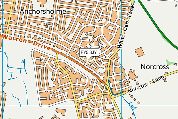FY5 3JY map - OS VectorMap District (Ordnance Survey)