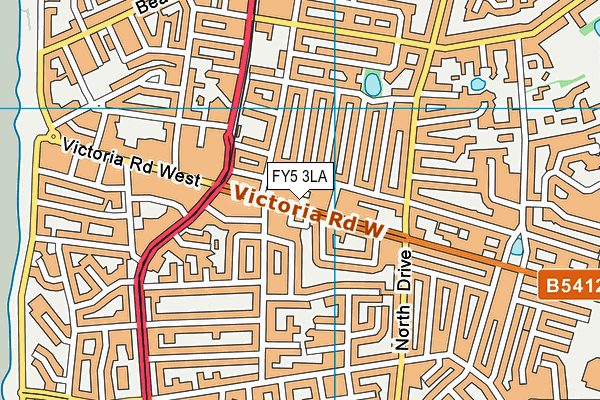 FY5 3LA map - OS VectorMap District (Ordnance Survey)
