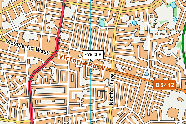 FY5 3LB map - OS VectorMap District (Ordnance Survey)
