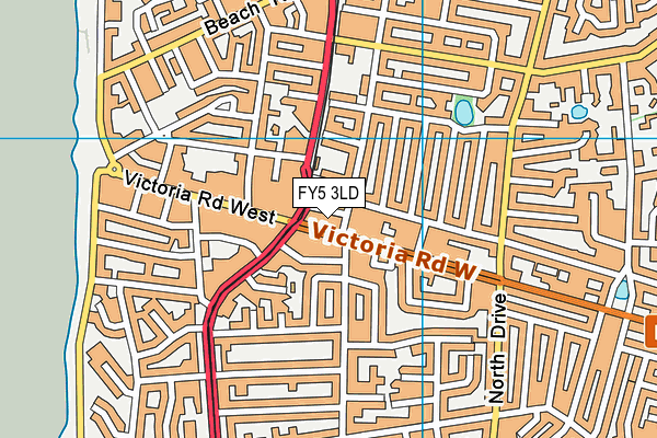 FY5 3LD map - OS VectorMap District (Ordnance Survey)