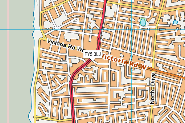FY5 3LJ map - OS VectorMap District (Ordnance Survey)