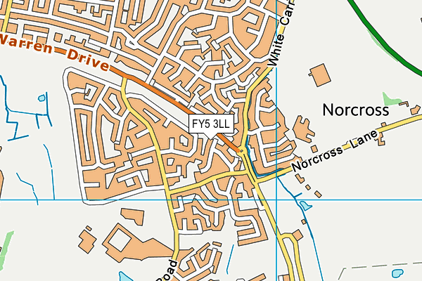 FY5 3LL map - OS VectorMap District (Ordnance Survey)