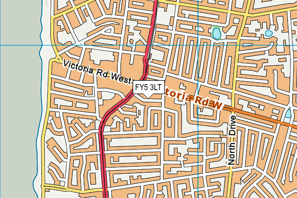 FY5 3LT map - OS VectorMap District (Ordnance Survey)
