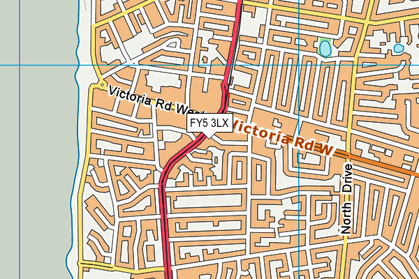 FY5 3LX map - OS VectorMap District (Ordnance Survey)