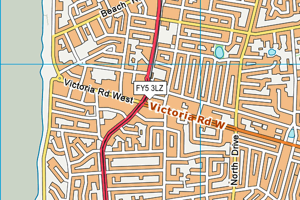 FY5 3LZ map - OS VectorMap District (Ordnance Survey)