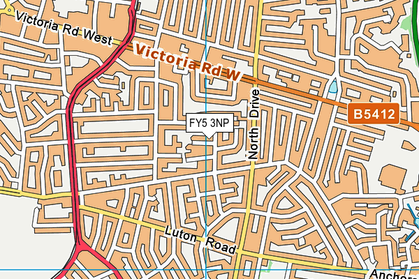 FY5 3NP map - OS VectorMap District (Ordnance Survey)