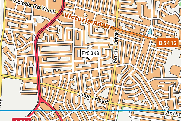 FY5 3NS map - OS VectorMap District (Ordnance Survey)