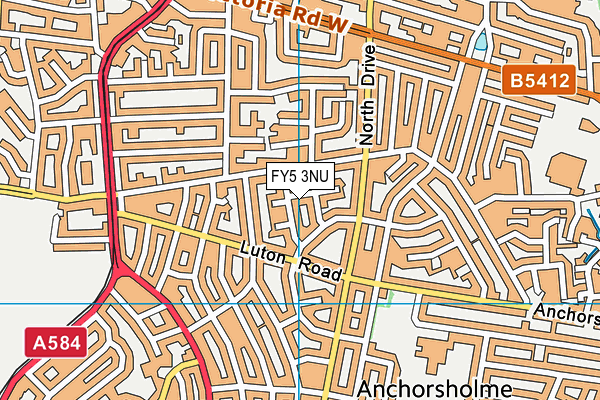 FY5 3NU map - OS VectorMap District (Ordnance Survey)