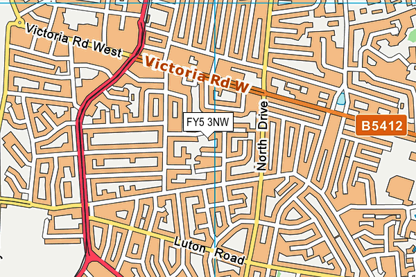 FY5 3NW map - OS VectorMap District (Ordnance Survey)