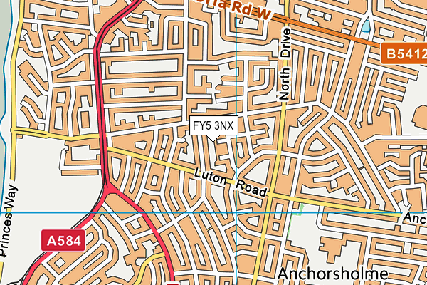 FY5 3NX map - OS VectorMap District (Ordnance Survey)