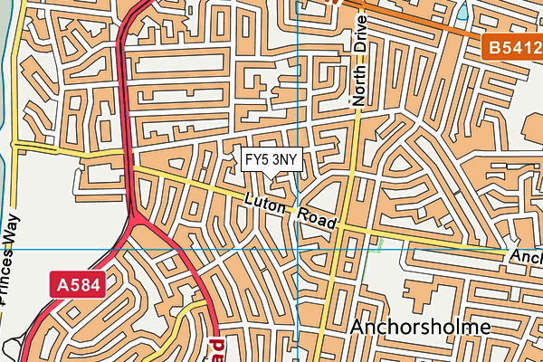 FY5 3NY map - OS VectorMap District (Ordnance Survey)