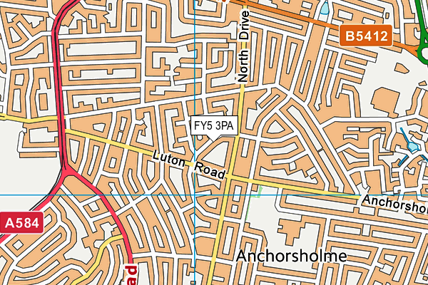 FY5 3PA map - OS VectorMap District (Ordnance Survey)