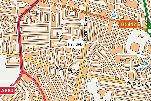 FY5 3PD map - OS VectorMap District (Ordnance Survey)
