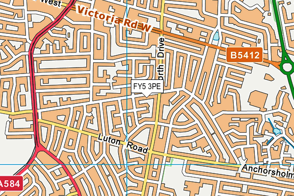 FY5 3PE map - OS VectorMap District (Ordnance Survey)
