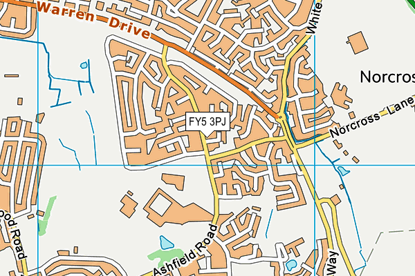 FY5 3PJ map - OS VectorMap District (Ordnance Survey)