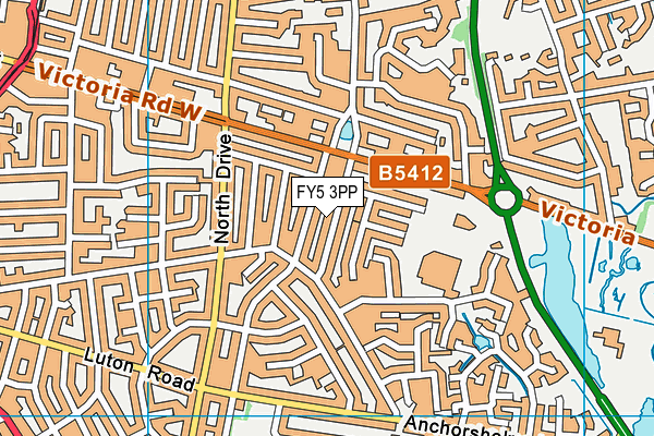 FY5 3PP map - OS VectorMap District (Ordnance Survey)