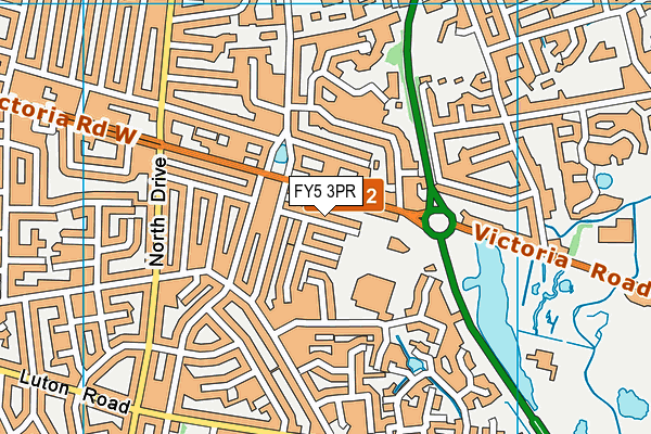 FY5 3PR map - OS VectorMap District (Ordnance Survey)