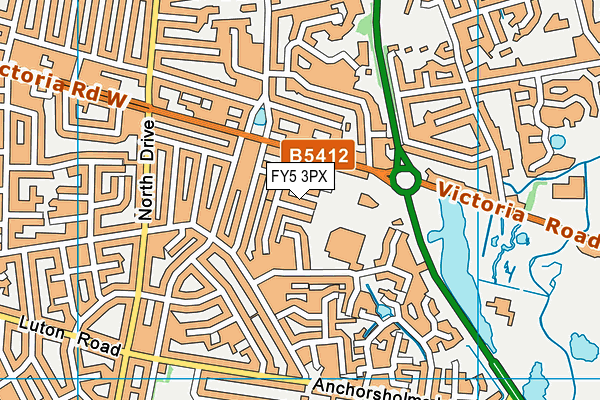 FY5 3PX map - OS VectorMap District (Ordnance Survey)