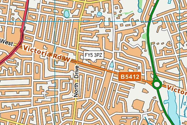 FY5 3PZ map - OS VectorMap District (Ordnance Survey)