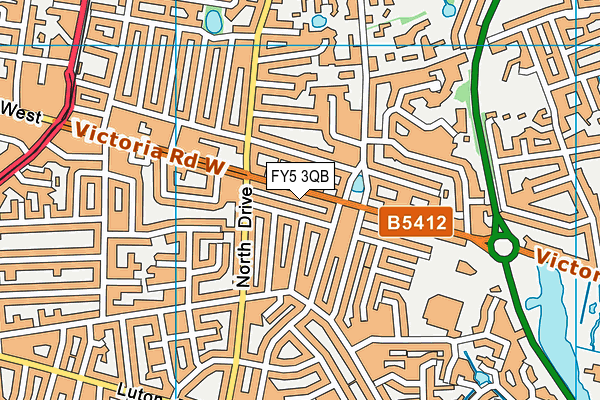 FY5 3QB map - OS VectorMap District (Ordnance Survey)