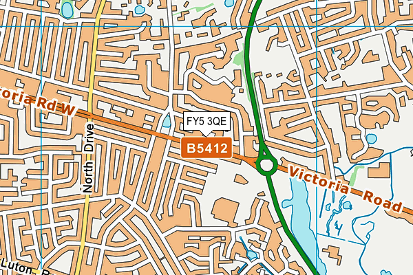 FY5 3QE map - OS VectorMap District (Ordnance Survey)