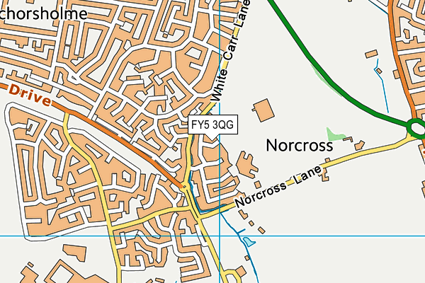 FY5 3QG map - OS VectorMap District (Ordnance Survey)