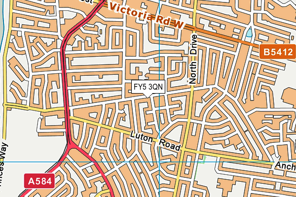 FY5 3QN map - OS VectorMap District (Ordnance Survey)