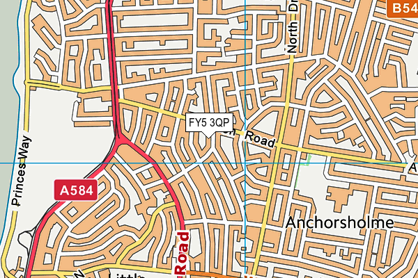 FY5 3QP map - OS VectorMap District (Ordnance Survey)