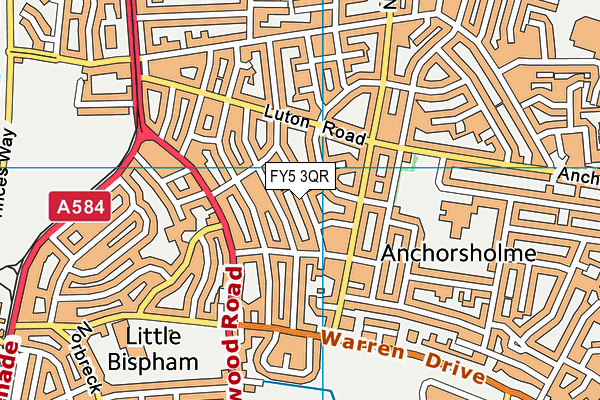 FY5 3QR map - OS VectorMap District (Ordnance Survey)