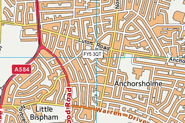 FY5 3QT map - OS VectorMap District (Ordnance Survey)