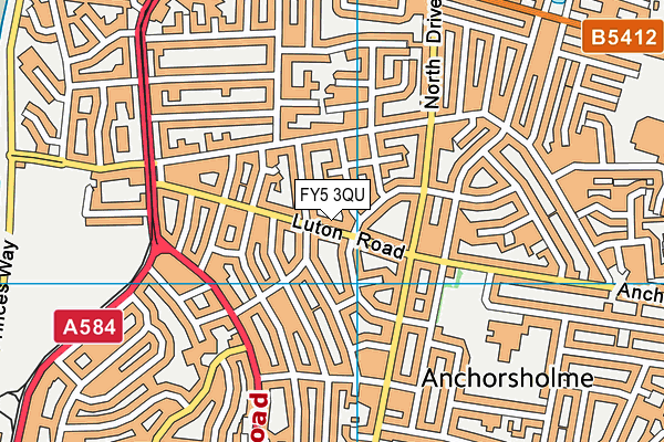 FY5 3QU map - OS VectorMap District (Ordnance Survey)