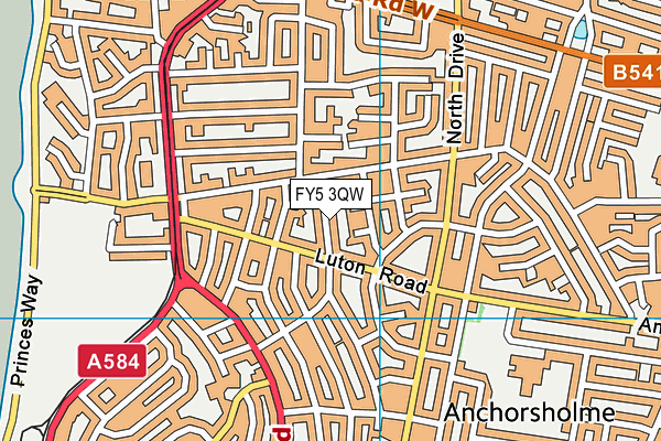 FY5 3QW map - OS VectorMap District (Ordnance Survey)