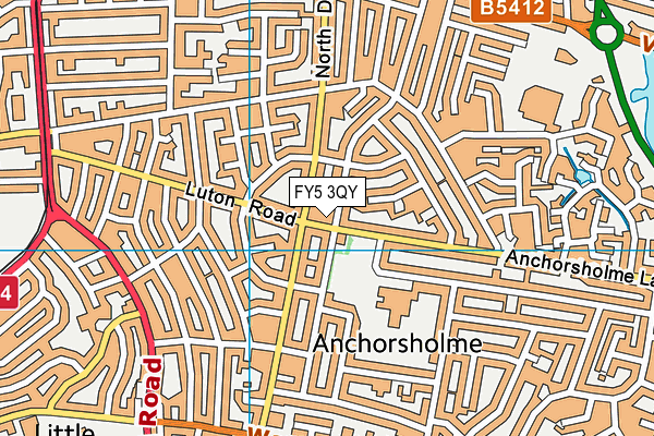 FY5 3QY map - OS VectorMap District (Ordnance Survey)