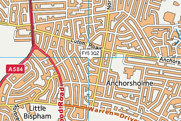 FY5 3QZ map - OS VectorMap District (Ordnance Survey)