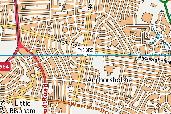 FY5 3RB map - OS VectorMap District (Ordnance Survey)