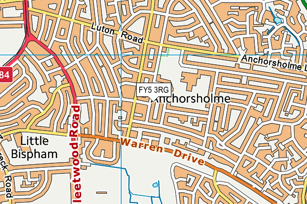 FY5 3RG map - OS VectorMap District (Ordnance Survey)
