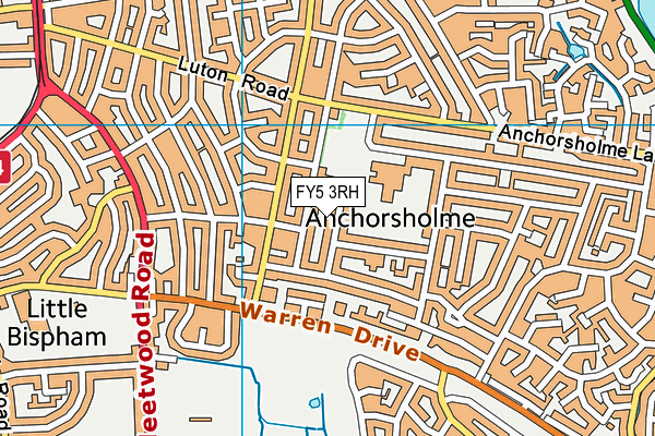 FY5 3RH map - OS VectorMap District (Ordnance Survey)