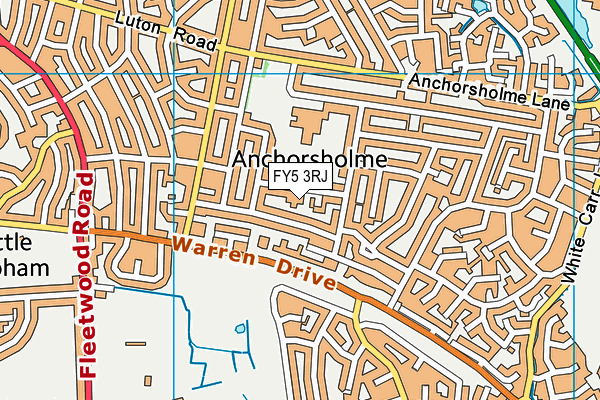 FY5 3RJ map - OS VectorMap District (Ordnance Survey)