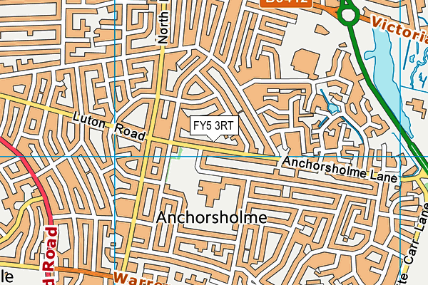 FY5 3RT map - OS VectorMap District (Ordnance Survey)