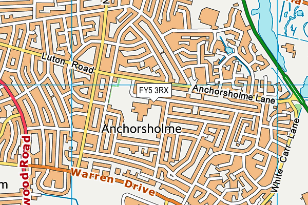 Anchorsholme Primary Academy map (FY5 3RX) - OS VectorMap District (Ordnance Survey)