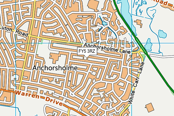 FY5 3RZ map - OS VectorMap District (Ordnance Survey)