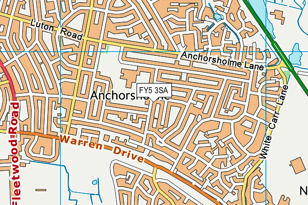 FY5 3SA map - OS VectorMap District (Ordnance Survey)