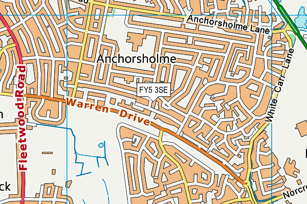 FY5 3SE map - OS VectorMap District (Ordnance Survey)