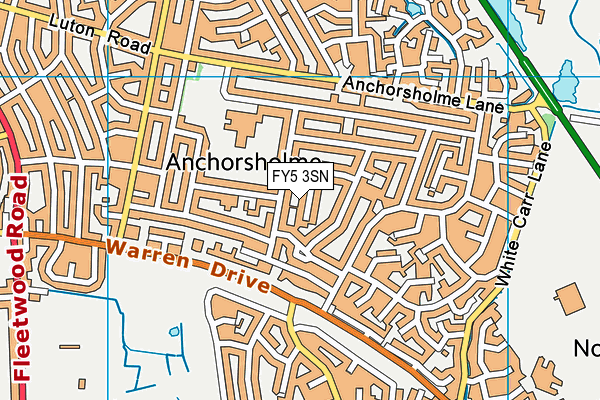 FY5 3SN map - OS VectorMap District (Ordnance Survey)