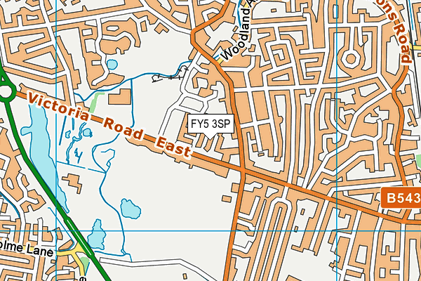 FY5 3SP map - OS VectorMap District (Ordnance Survey)
