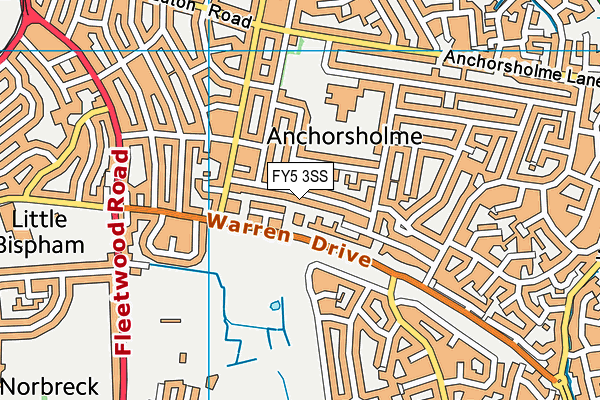 FY5 3SS map - OS VectorMap District (Ordnance Survey)