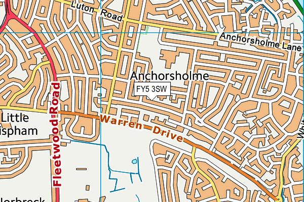 FY5 3SW map - OS VectorMap District (Ordnance Survey)