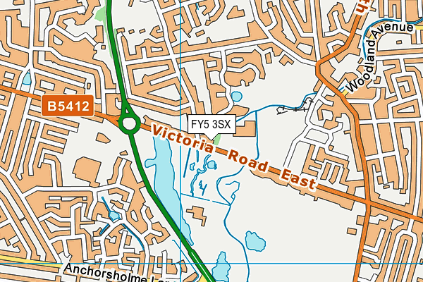 FY5 3SX map - OS VectorMap District (Ordnance Survey)