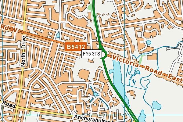 FY5 3TS map - OS VectorMap District (Ordnance Survey)