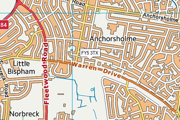 FY5 3TX map - OS VectorMap District (Ordnance Survey)